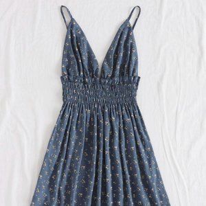 Shein low neck ditsy floral dress